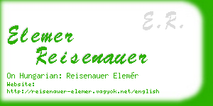 elemer reisenauer business card